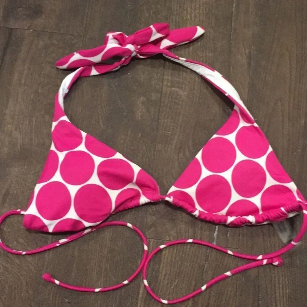 Victoria’s Secret Pink polka dot circle string bikini top